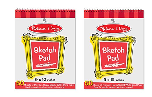 Melissa & Doug Sketch Pad (9 x 12 inches) - 50 Sheets, 2-Pack