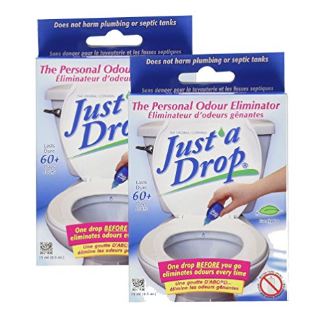 Just A Drop - Natural Toilet Odor Eliminator - Eucalyptus - 15 mL - 2 count