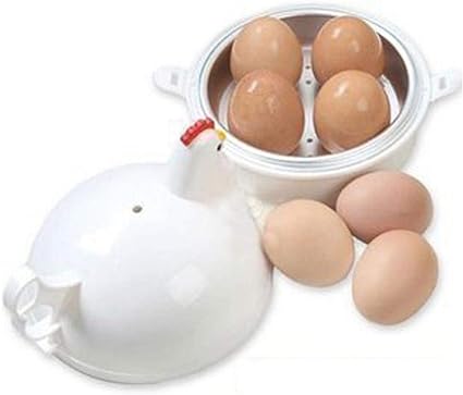 Microwave Egg Boiler, 4 Eggs Boiler Cooker Microwave Egg Steamer, Cooker Boiler Steamer Gadgets Cook Soft and Hard Boiled Egg, Poacher Boiler Cooker