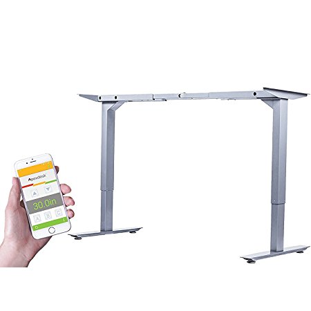 ApexDesk Flex Pro Series 66" Standing Desk Base ( Only) with Bluetooth & Memory Controller (Grey Base)