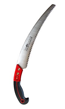 TABOR TOOLS 13" Curved Pruning Saw, Ideal for Trimming Tree Branches & Clearing Forest Trails, Steel Turbocut Pull-Action Blade, Your Next Professional Pruning Tool!