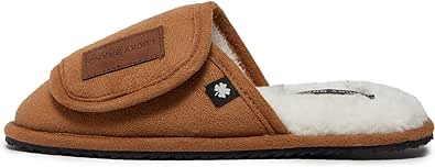 Lucky Brand Boys Slippers - Fuzzy Non Slip Memory Foam House Slippers for Kids - Plush Soft Rubber Sole Bedroom Shoes