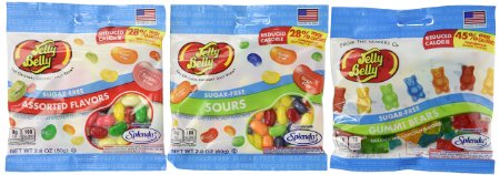 Jelly Belly Sugar Free 3 Packs of Jelly Beans and Gummi Bears