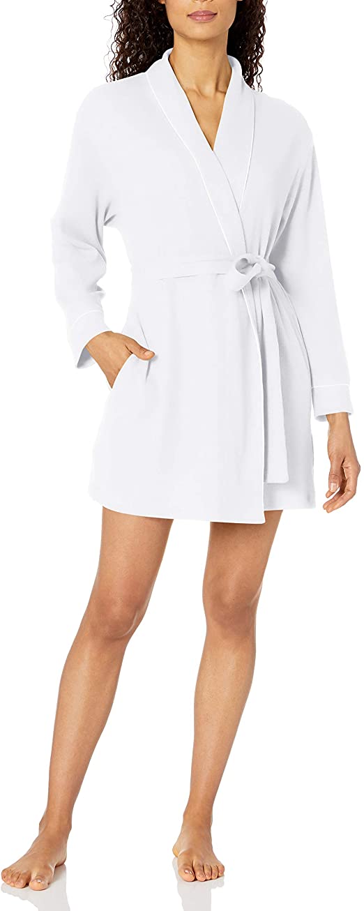 Amazon Brand - Mae Women's Belted Knit Waffle Robe