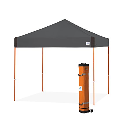 E-Z UP Pyramid Instant Shelter Canopy, 10 by 10', Steel Grey