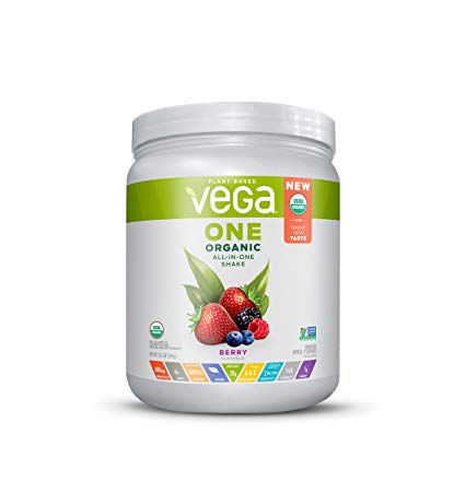 Vega One Organic All-in-One Shake Berry (9 servings) - Plant Based Vegan Protein Powder, Non Dairy, Gluten Free, Non GMO ( Pack May Vary ), 12.1 Ounce (Pack of 1)