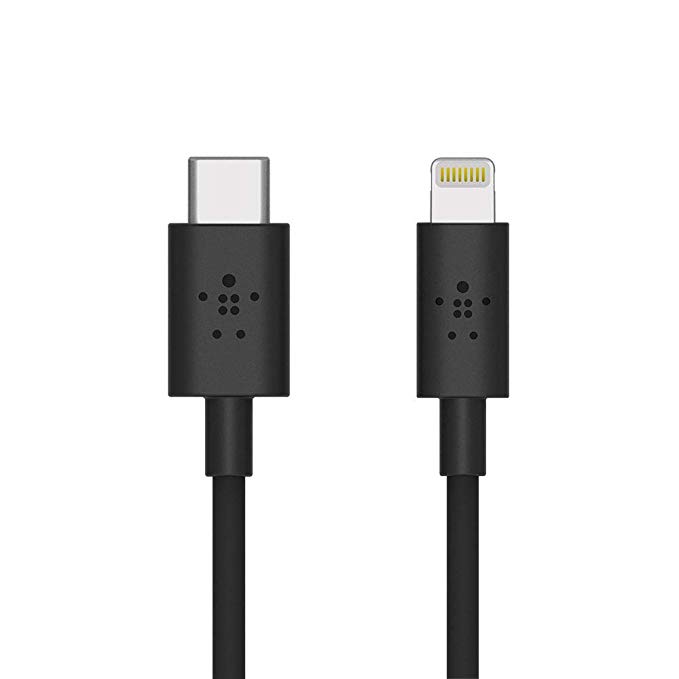 Belkin Boost Charge USB-C Cable with Lightning Connector (MFi-Certified USB-C to Lightning Cable, iPhone USB-C Cable for iPhone Xs, XS Max, XR, X, MacBook, iPad and More)