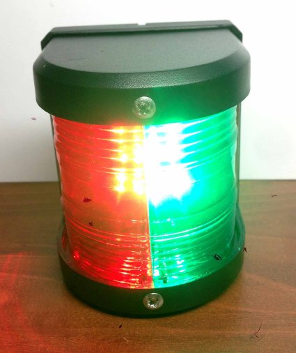MARINE BOAT RED & GREEN BOW LED NAVIGATION LIGHT WATERPROOF 2 NAUTICAL MILES