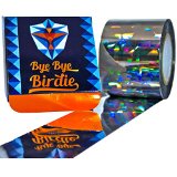 Bye-Bye Birdie Bird Repellent Scare Tape - Holographic Flash Deterrent for Gardens Docks and Boats - HUGE 200 Ft 609m Ribbon to Keep Birds Away - Works GREAT with Netting Spikes or Scarecrows