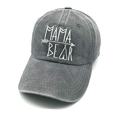 Waldeal Embroidered Mama Bear Vintage Distressed Baseball Dad Hats Cap Grateful Thankful Gift for Mom Grandma