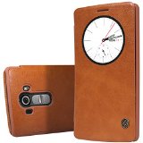 Quick Circle Case for LG G4 H815 H810 Nillkin Slim Flip Leather Cover Smart Sleep Wake Protection Shell for LG G4 55  Brown