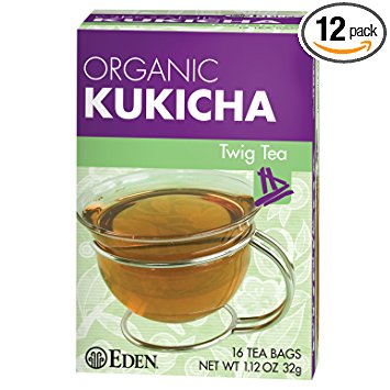 Eden Twig Tea, Tea Bags, Kukicha, Eden Organic 1.12-Ounce Boxes (Pack of 12)