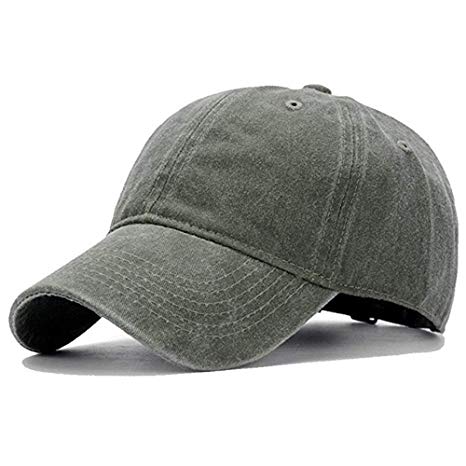 Men Women Vintage Washed Plain Distressed Baseball Cap Twill Low Profile Solid Dad Hat