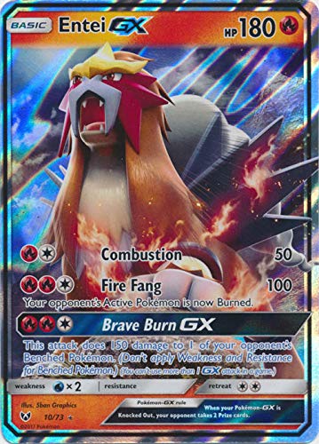 Entei-GX - 10/73 - Ultra Rare - Sun & Moon: Shining Legends