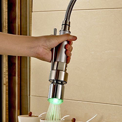 Rozin Brushed Nickel Replacement Kitchen Faucet Hand Sprayer Head with LED Light