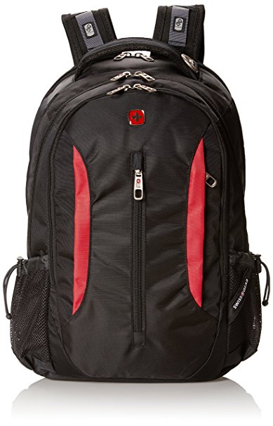 SwissGear SA1288 Black with Red Computer Backpack - Fits Most 15 Inch Laptops and Tablets