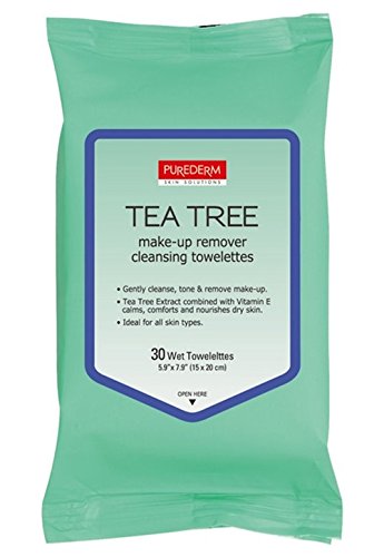 Tea Tree Make-Up Remover Cleansing Towelettes 2 Packs, 60 Wipes