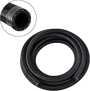 EVIL ENERGY 12AN Fuel Line, AN12 Braided Fuel Hose Nylon CPE 10FT Black