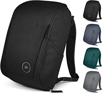 Simple Modern Wanderer Backpack with Laptop Sleeve - 25L Travel Bag for Men & Women College Work School - Midnight Black