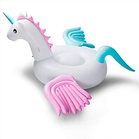 Giant Inflatable Pegasus Unicorn Pool Float Swim，Giant size: 108inch×55inch×82.6inch( fully inflated )