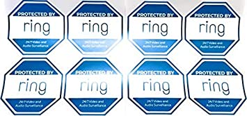 Ring Doorbell Security Sticker Decals - Double-Sided