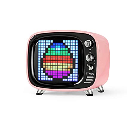 Divoom Tivoo Smart Pixel-Art Bluetooth Speaker (Princess Pink)
