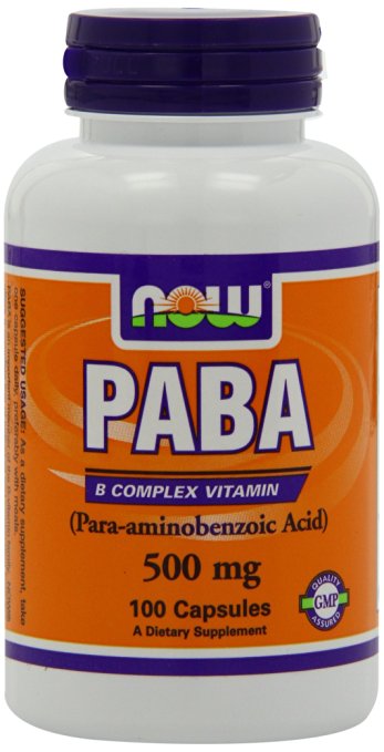 NOW Foods Paba, 100 Capsules / 500mg