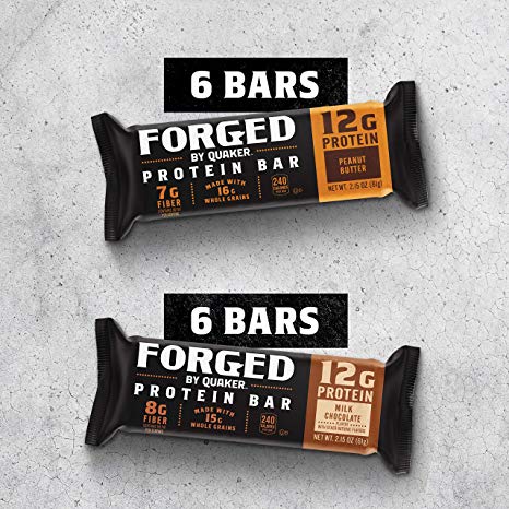 Quaker Forged Protein Bars, 2 Flavor Variety Pack, 12Count