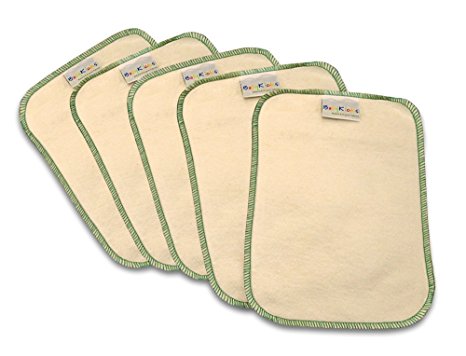 BabyKicks 5 Piece Premium Baby Wipes, Green, One Size