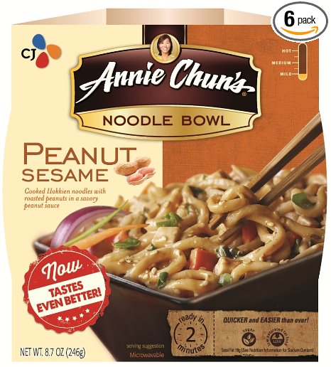 Annie Chun's Noodle Bowl, Peanut Sesame, 8.7 Ounce (Pack of 6)