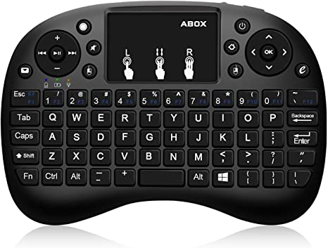 Globmall 2.4GHz Portable Mini Wireless Keyboard with Touchpad Mouse for Google Android Smart TV Box Media Mini TV PC Stick HTPC IPTV Raspberry PI 3, Transmitting Range up to 20 Meters