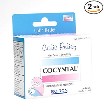 Boiron Homeopathic Medicine Cocyntal for Colic Symptom Relief Single-Use Doses for Infants, 20-Count Boxes (Pack of 2)