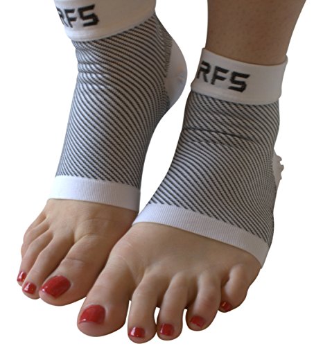 Plantar Fasciitis Foot Compression Sleeves for Injury Rehab & Joint Pain. Best Ankle Brace - Instant Relief & Support for Achilles Tendonitis, Fallen Arch, Heel Spurs, Swelling & Fatigue