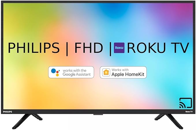 PHILIPS 32-Inch FHD 1080p Smart R0KU TV Compatible with Alexa, AppIe Home, Siri or Google Home (Renewed)