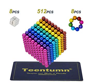 Teentumn 528 Pieces 5mm Sculpture Building Blocks Toys for Intelligence Learning -Office Toy & Stress Relief for Adults Colorful