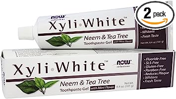 Xyliwhite Neem & Tea Tree Toothpaste, 6.4 Oz by Now Foods (Pack of 2)