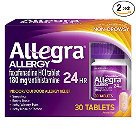 Allegra 24 Hour Allergy Tablets 30 Tablets (Pack of 2)