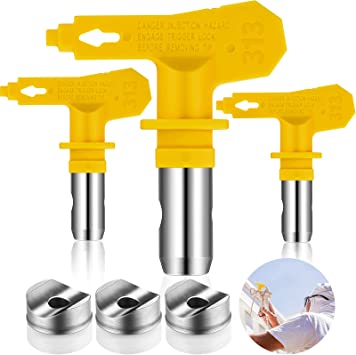 3 Pieces Reversible Airless Sprayer Tip Airless Paint Spray Guns and Airless Sprayer Spraying Machine Parts for Homes Buildings Decks or Fences (313)