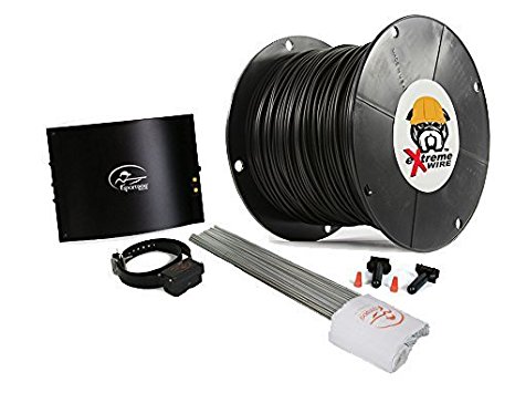 SportDOG Electric Pet Fence System with Waterproof Collars for Single or Multiple Active Dogs - Includes Upgraded 14 Gauge eXtreme Dog Fence Wire in Multiple Lengths for Use Above or Inground