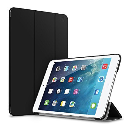 iPad Mini Case, TechRise iPad Mini Smart Case Cover Skin-Friendly Comfortable Touch PU Leather with Magnetic Auto Sleep / Wake Function for Apple iPad Mini 1/2/3 - Pure Black