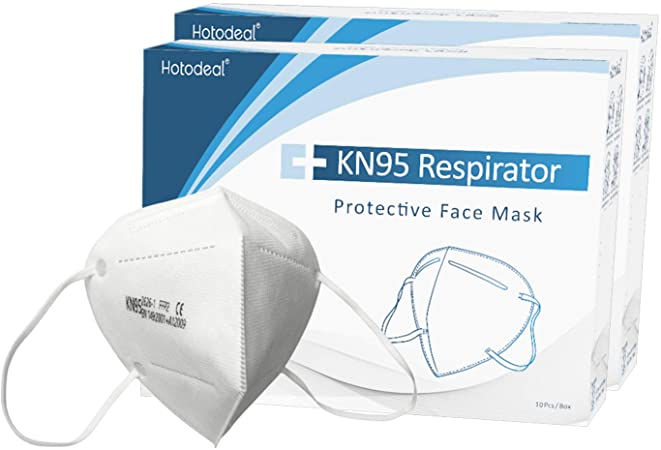 HOTODEAL KN95 Mask Safety Mask Comfort Breathable Mask Earloop Style 20 Pack