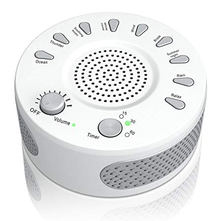 Owlike Sleep Therapy White Noise Sound Machine Polysomnography Device, 9 Unique Natural Sounds and Timer Setting for Baby and Adults Sleep Disorders & Noise Cancelling Home,Office,Spa,Yoga