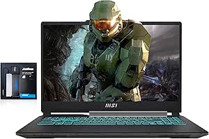 MSI Cyborg 15.6" FHD 144Hz Gaming Laptop, Intel Core i7-12650H, NVIDIA GeForce RTX 4060, 32GB DDR5 RAM, 1TB PCIe SSD, Webcam, Backlit Keyboard, Wi-Fi 6, Win 11 Pro, Black, 128GB Hotface Extension Set