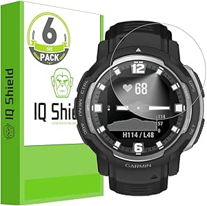 IQShield Screen Protector Compatible with Garmin Instinct® Crossover and Instinct Crossover Solar (6-Pack) Anti-Bubble Clear TPU Film