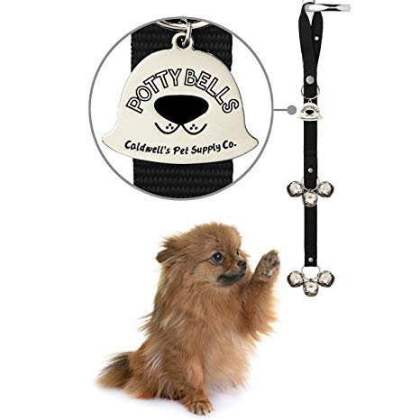 Potty Bells :: Housetraining Dog Doorbells for Potty Training :: High Quality Doggie Doorbell That Comes With Free Instructional Guide (Black)