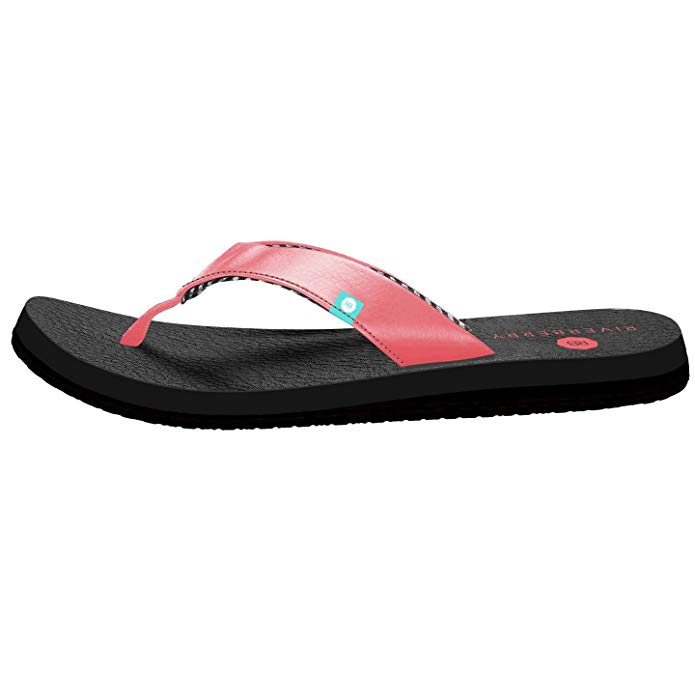 Riverberry Women's Yoga Flip Flop with Yoga Mat Padding