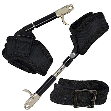 Sniper Adjustable Archery Buckle Release; for Compound Bows, Ambidextrous Adult & Youth Sizes, 360 Swivel with Dual Caliper Head, Adjustable Trigger Tension, Tools Included