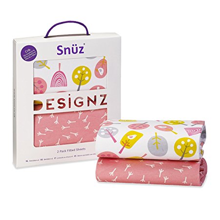 Snuz Bedside Crib Fitted Sheets, Pack of 2 - Little Tweets