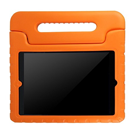 BMOUO ShockProof Convertible Handle Light Weight EVA Protective Stand Kids Case for Apple iPad 4, iPad 3 and iPad 2 - Orange