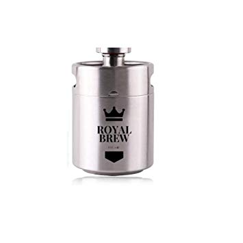 Royal Brew 2 Liter 64 oz Stainless Steel Mini Keg
